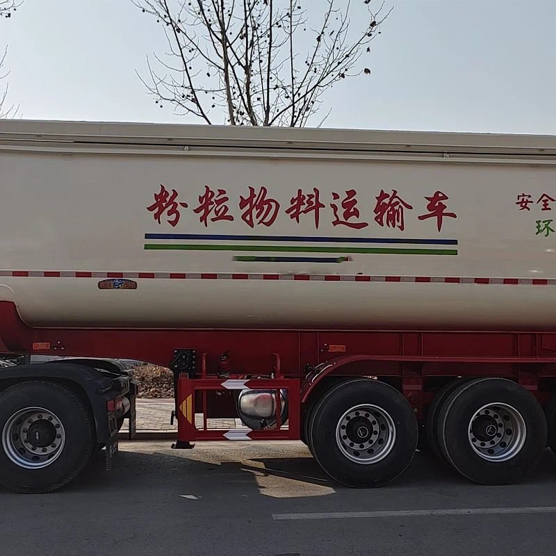 3 Axle 35 Cubic Meter Tank Type Rear Tipping Dump Semi-trailer