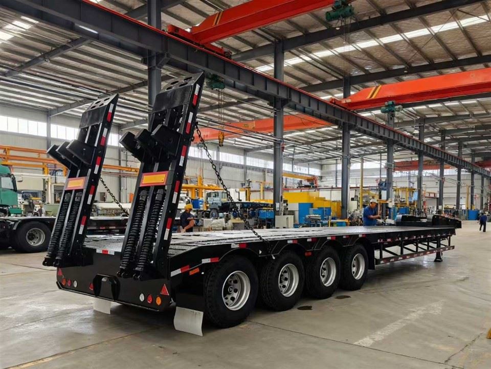 4-axle 50-ton Low Flatbed Semi Trailer suppliers